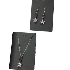 Clear star jewelry set